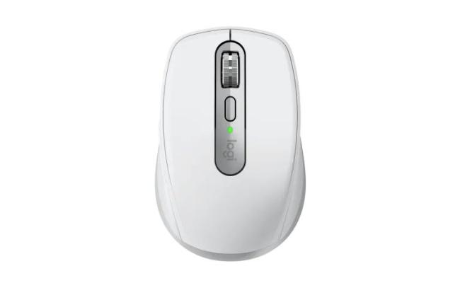Logitech MX Anywhere 3S Compact Wireless Mouse – Pale Grey, 8K DPI, Fast Scrolling, Bluetooth & USB-C